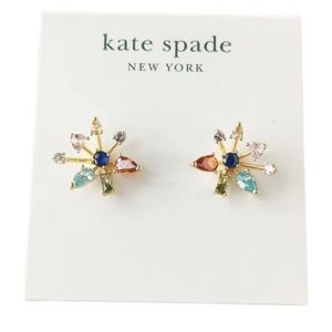 KATE SPADE NEW YORK FIREWORK FLORAL STUD EARRINGS DUST BAG INCLUDED